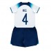 England Declan Rice #4 Replika Babykläder Hemma matchkläder barn VM 2022 Korta ärmar (+ Korta byxor)